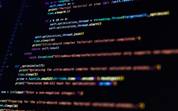 Código en pantalla